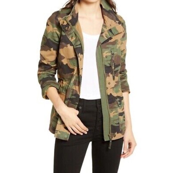 Madewell Jackets & Blazers - Madewell Dispatch Camo Jacket Faded Birch Green Snap Button Military Coat S